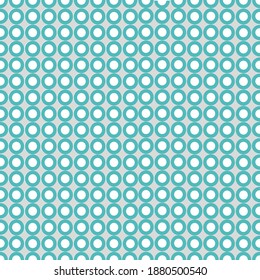 Seamless pattern with blue circles on a light background for fashion prints, fabrics, textiles, bed linen, wrapping paper. Vector illustration.