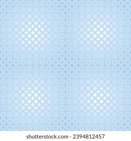 Seamless pattern with blue circles on a light blue background.