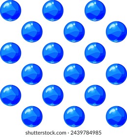 Seamless pattern blue colorful balls