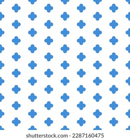 Seamless pattern with blue cross