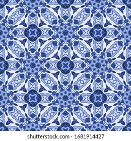 Decoración en azul transparente para la decoración. Impresión para papel tapiz, azulejos, textiles.