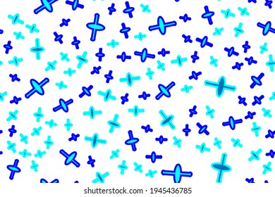 Patrón sin figuritas azules y azules sobre un fondo blanco