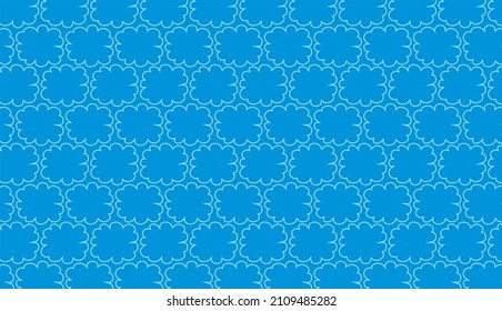 seamless pattern with blue flowers or cloud

