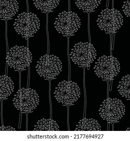 Seamless pattern of blue flowers. Fabric design like ornament vector. Suit for package design, wallpaper, fashion print. 