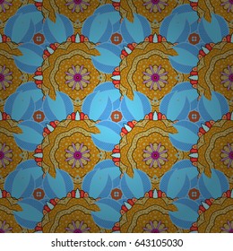 Seamless pattern with blue flowers. Floral watercolor seamless background. Vector textile print for bed linen, jacket, package design, fabric and fashion concepts.
