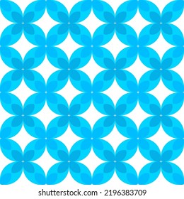 Ornamento geométrico azul sin foco. El estilo de dibujo vectorial es plano sobre un fondo blanco aislado. Ropa de cama, estampado en tela, cubiertas