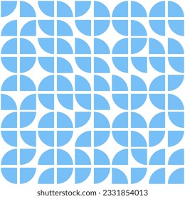 Seamless pattern with blue geometric shapes