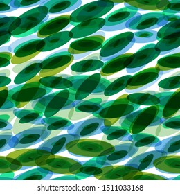 seamless pattern. blue green ellipse ovals isolated on white print, Geo ethnic backdrop modern trendy Geometric abstract background. Can be used for Gift wrap, fabrics, wallpapers. Vector - Powered by Shutterstock - Get 15% off with code: PIKWIZARD15