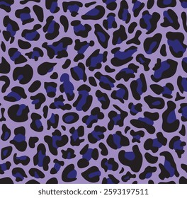 Seamless pattern of blue leopard skin vector