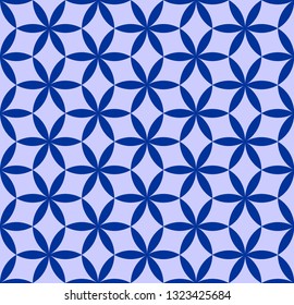 seamless pattern Blue petal abstract texture vector polygonal concept.fashion or clothes motif.abstract geometric.ornate hexagon background.