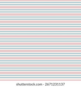 Seamless pattern with blue and pink stripes for fabric, wallpaper, wrapping paper, and textile design.