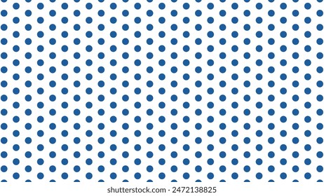 Seamless pattern of blue polka dots with transparent background