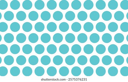 Seamless pattern of blue polka dots with transparent background