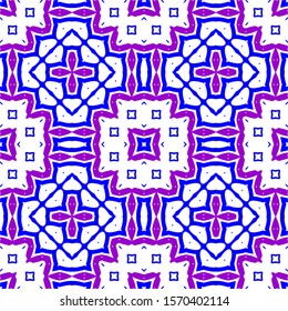 Seamless pattern blue and purple for backgrounds, textile industries, batik