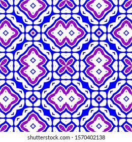 Seamless pattern blue and purple for backgrounds, textile industries, batik