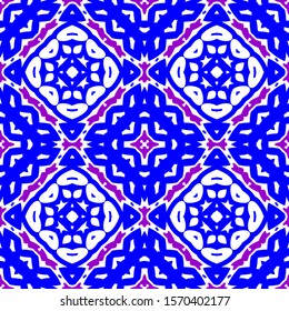 Seamless pattern blue and purple for backgrounds, textile industries, batik
