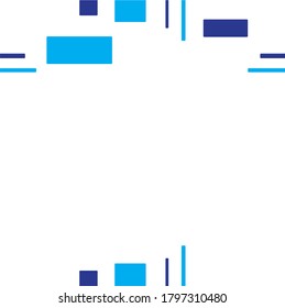  Seamless pattern with blue rectangles on white for fabric and Wallpaper