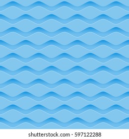 Seamless pattern with blue relief ornate