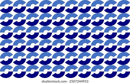 seamless pattern with blue ring circles, Circle pattern in Blue and dark blue, repeat, replete pattern, endless fabric pattern