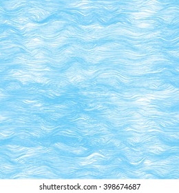 Seamless pattern with blue sea waves