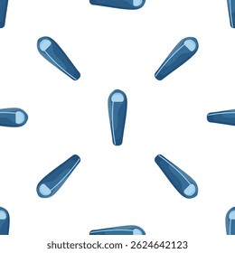 Seamless pattern with blue sleeping bags, creating a repeating design on a white background