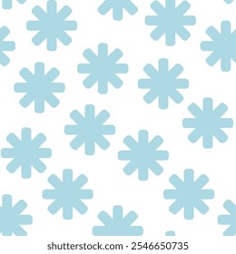 Patrón sin fisuras con copos de nieve azules en estilo doodle en Vector. Elemento para la decoración postales póster impresión de fondo de fondo envoltura de Anuncio de Fondo de pantalla