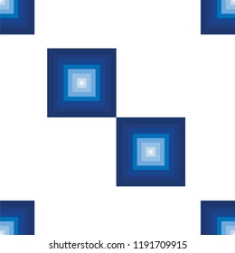 seamless pattern with blue squares vector - white background