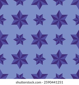 seamless pattern with blue stars
