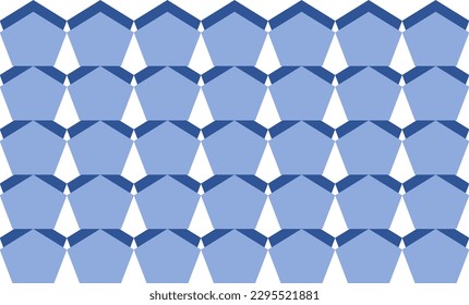Nahtloses Muster mit blauen Sternen, nahtlose abstrakte geometrische blaue Hexagon-Streifen Muster Wiederholung Stil. Vollbilddesign für Stoffdruck