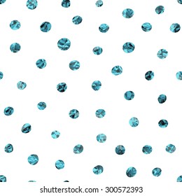 Seamless pattern with blue stones on a white background, vector illustration.