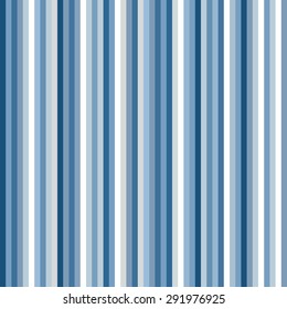 Seamless pattern with blue stripes. Repeat straight stripes oxford grey texture background, vector.