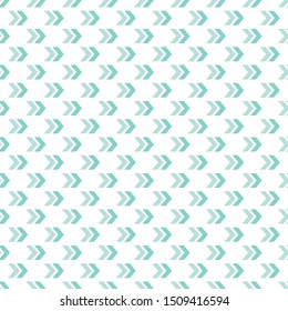 Seamless pattern with blue strokes, arrows on white background. Ethnic symmetric background. Diagonal rhombus pattern. Geometric chevron seamless texture.