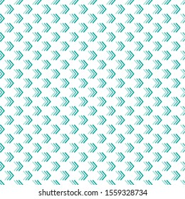 Seamless Pattern With Blue Strokes, Arrows On White Background. Ethnic Symmetric Background. Chevron Pattern. Geometric Seamless Texture.