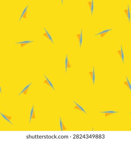 seamless pattern blue sunset cartoon. orange sea, sun summer, dusk view blue sunset sign vector