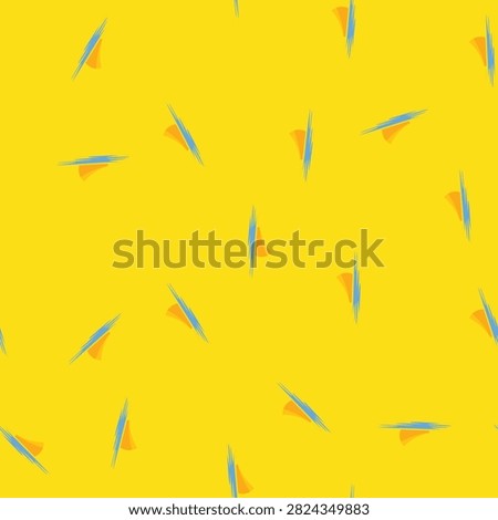 seamless pattern blue sunset cartoon. orange sea, sun summer, dusk view blue sunset sign vector