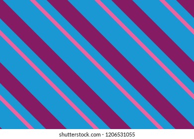 Seamless pattern. Blue and violet stripes. Striped diagonal pattern For printing on fabric, paper, wrapping, scrapbooking, websites, banners Background with slanted lines Vector illustration