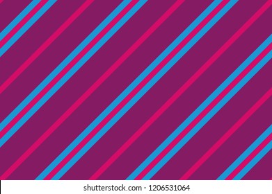 Seamless pattern. Blue and violet stripes. Striped diagonal pattern For printing on fabric, paper, wrapping, scrapbooking, websites, banners Background with slanted lines Vector illustration