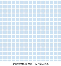 Seamless pattern with blue wall tile. Tiled texture of bathroom floor or pool
