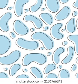 seamless pattern with blue water drops