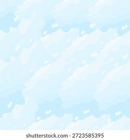 Un patrón transparente con salpicaduras de acuarela azul que recuerda a un cielo con nubes azules. Esta Ilustración vectorial es perfecta para tus diseños en un estilo celeste y ligero.
