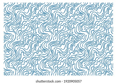 Seamless pattern with blue waves. Design for backdrops with sea, rivers or water texture.