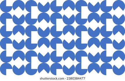 seamless pattern with blue and white circle block and diamond shape design for fabric print or t-shirt print, wallpaper