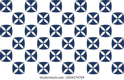 patrón sin fisuras con flores azules y blancas, flor azul claro en bloque de fondo azul ilustración diseño de fondo de imagen para impresión de tela, cerámica impresión de estilo japonés, tablero de ajedrez