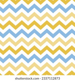 Patrón sin foco con chevron azul y amarillo