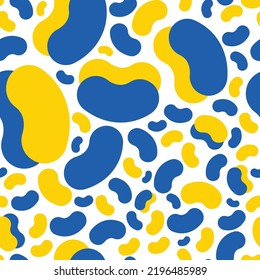 Seamless pattern in blue and yellow. Colors of the Ukrainian flag