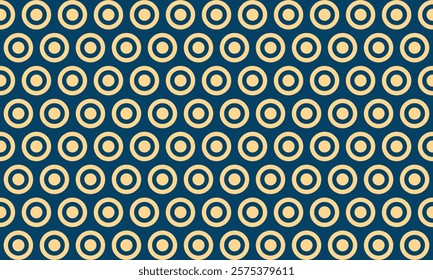 Seamless pattern of blue and yellow polka dots with transparent background