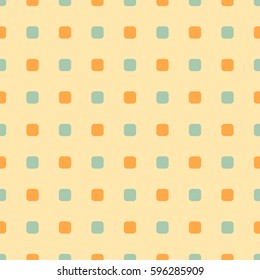 Seamless pattern with blue and yellow squares