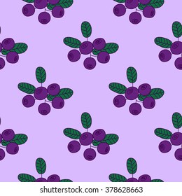 Seamless pattern Blueberries

