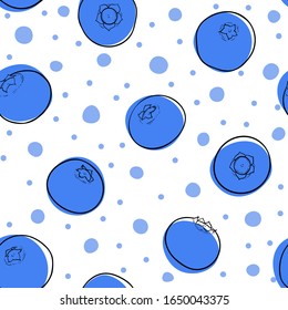 seamless pattern blueberry background, symbol of summer. design holiday greeting card and invitation of seasonal summer holidays, beach parties, tourism and travel.