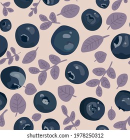 Seamless pattern with blueberry can be used for
textile, decor, background or wrapping paper